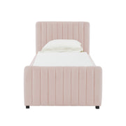 Angela Performance Velvet Trundle Bed in Twin