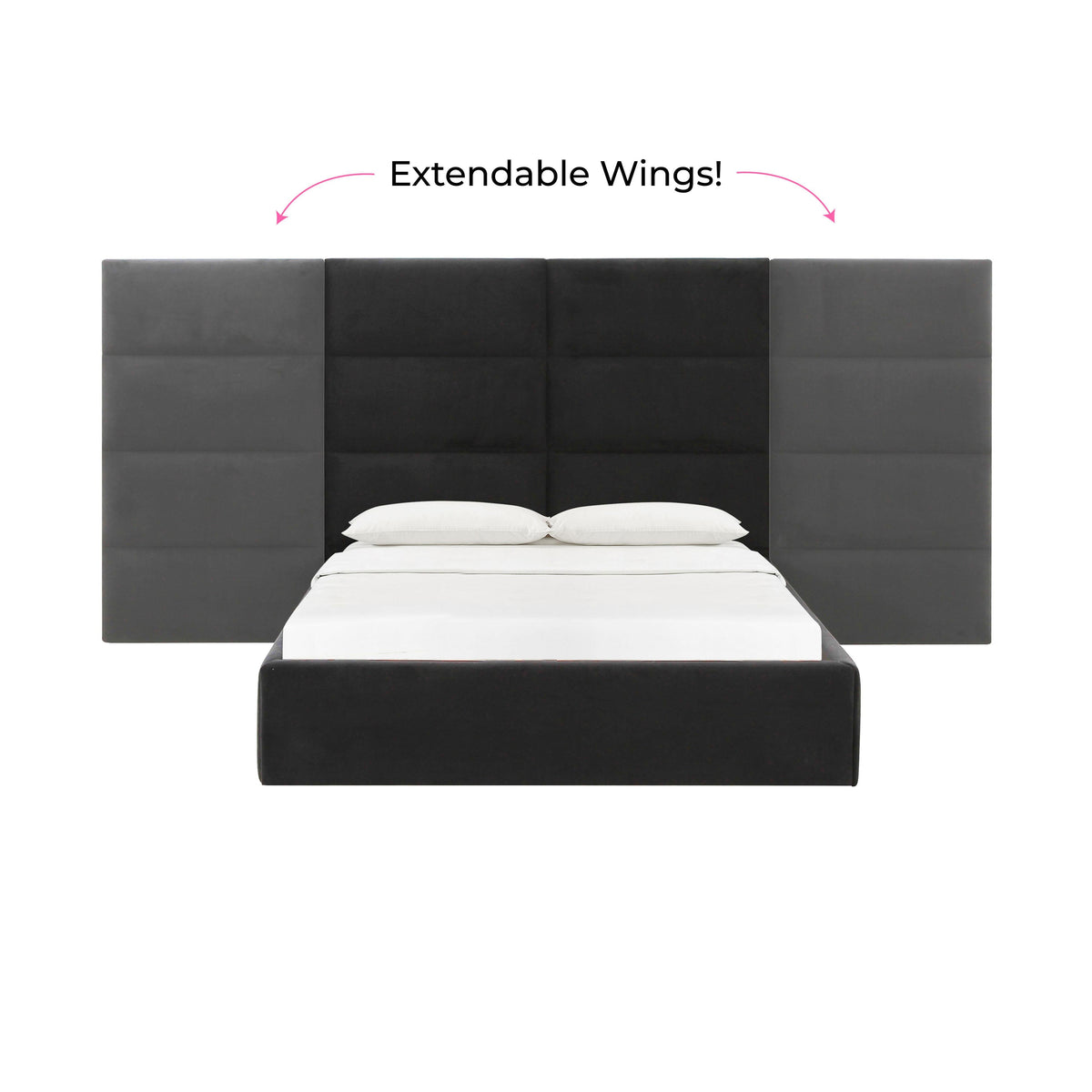 Eliana Performance Velvet Headboard Wings