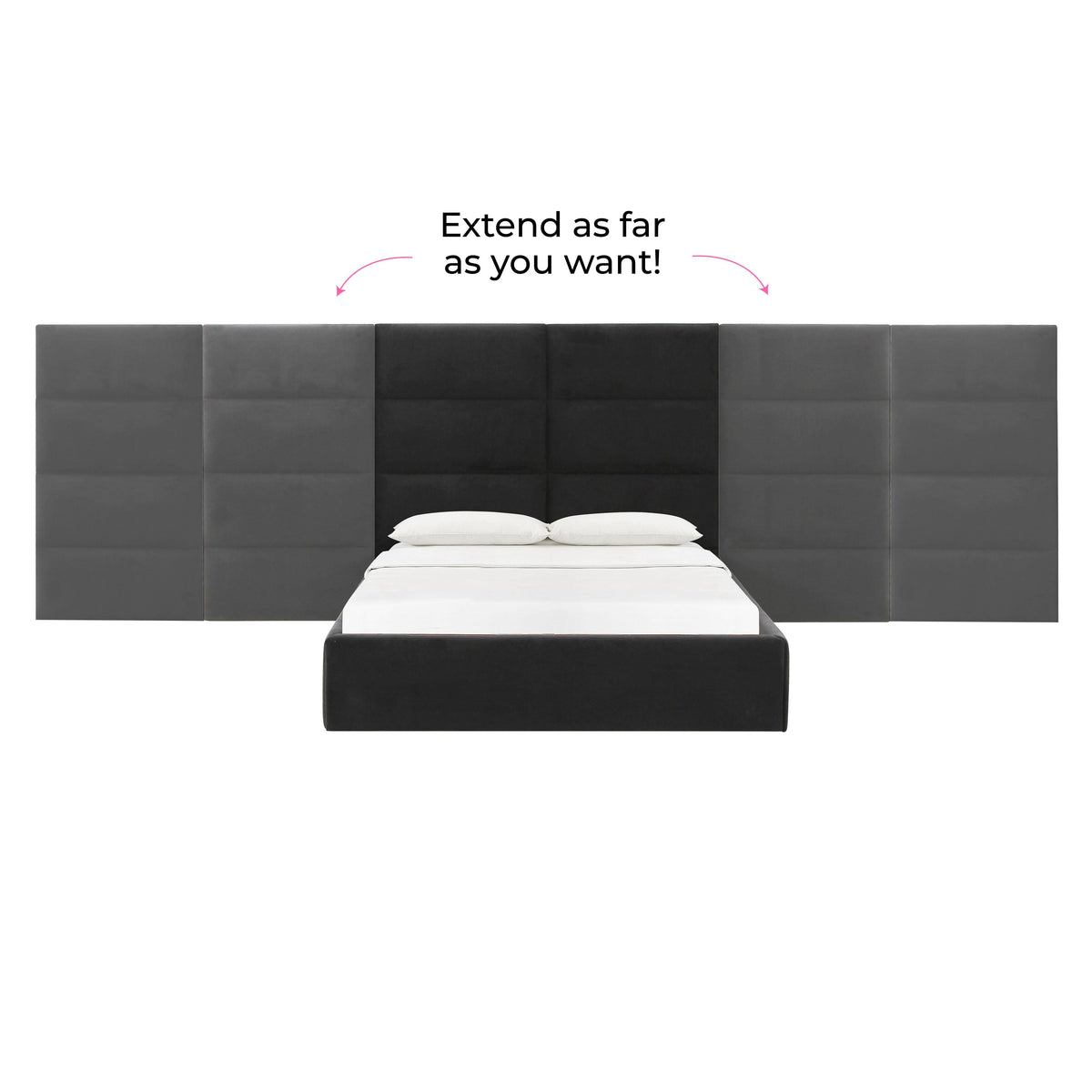 Eliana Performance Velvet Headboard Wings