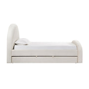 Moon Cream Performance Boucle Twin Trundle Bed