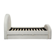 Moon Cream Performance Boucle Twin Trundle Bed