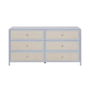 Patty 62" Rattan 6 Drawer Dresser