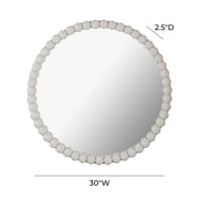 Baria 30" Wooden Round Wall Mirror
