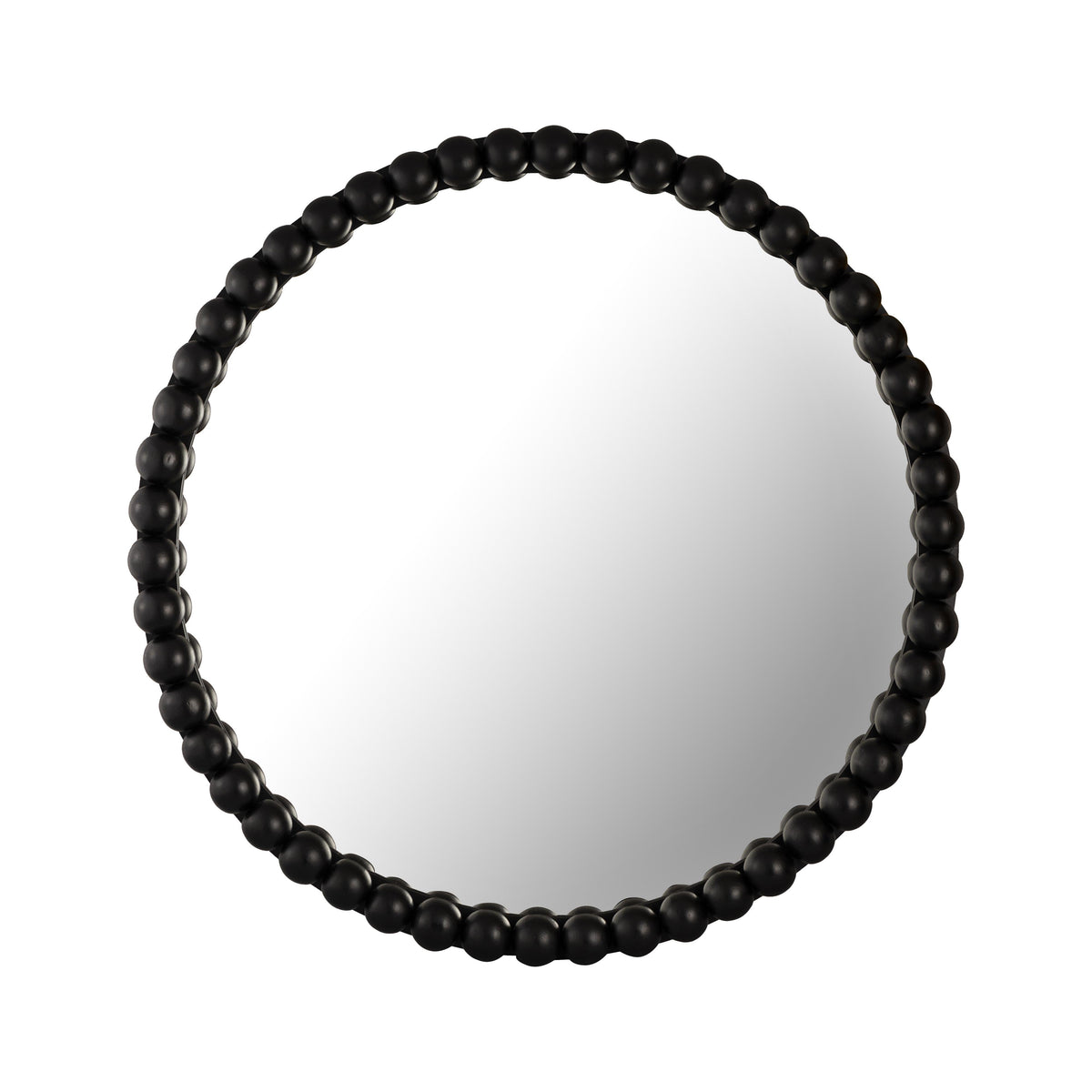 Baria 30" Wooden Round Wall Mirror