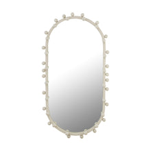 Bubbles Ivory Oval Wall Mirror (17"X31.5"-22.6"X42")