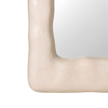 Kaia 32"X64" Cream Lightweight Faux Stone Small Floor Mirror