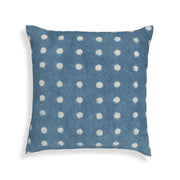 Indigo Dots 20" Cotton Square Throw Pillow Cover