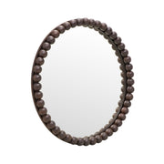 Baria 30" Wooden Round Wall Mirror