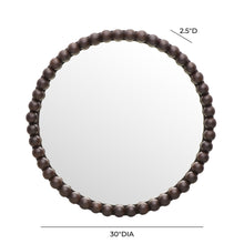 Baria 30" Wooden Round Wall Mirror