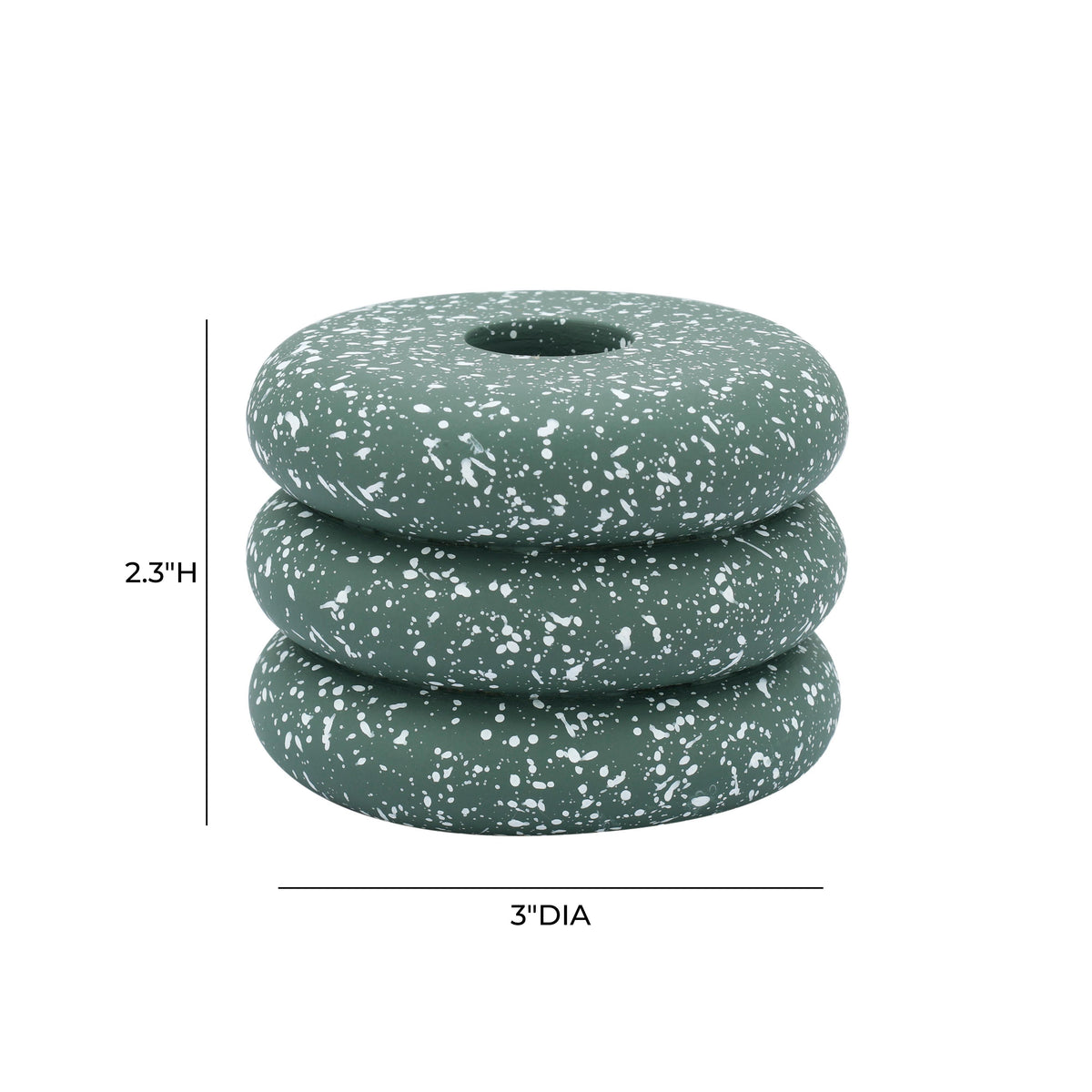 Gabby Speckled Stacked Candleholder