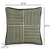 Kora 20" Cotton Jute Contract-Grade Throw Pillow