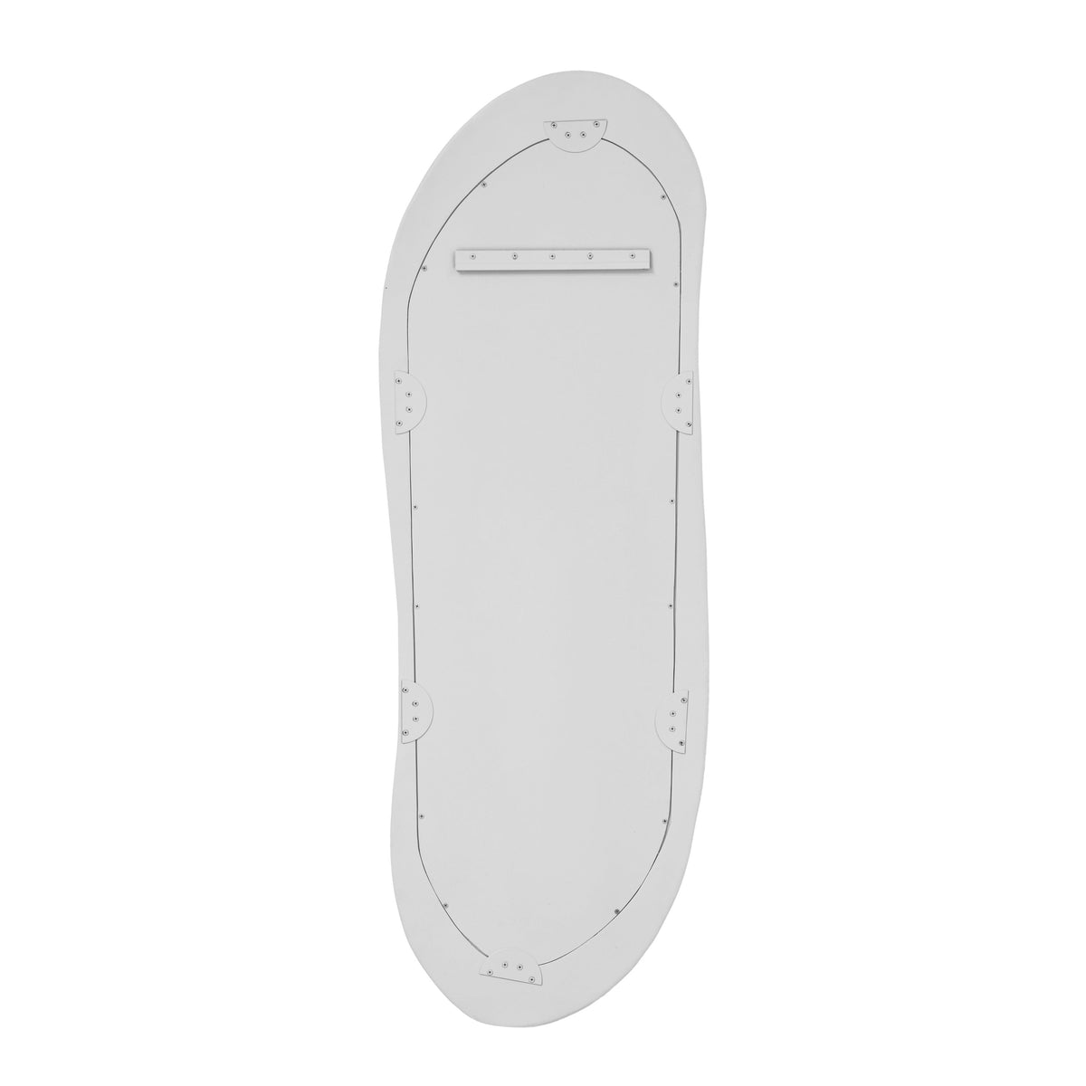 Orpheus 20"X59" Ribbed Lightweight Faux Stone Floor Mirror