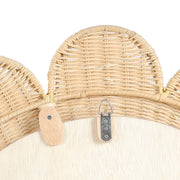 Coralie 33.4" Rattan Round Wall Mirror