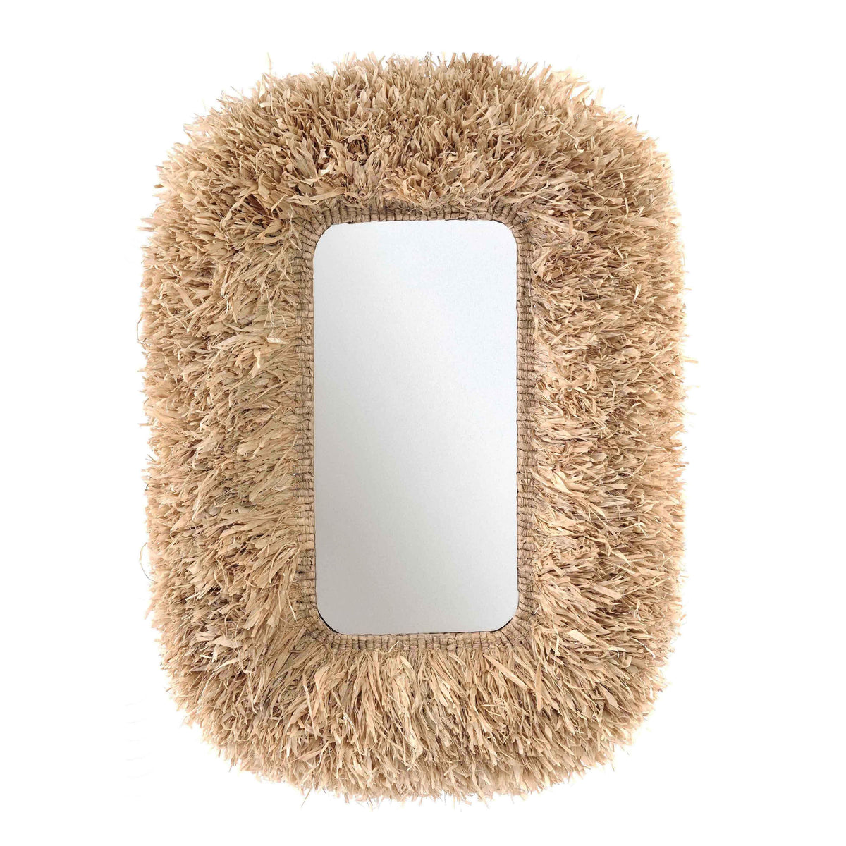 Palm 29.6"x43.4" Natural Sisal Rectangular Wall Mirror