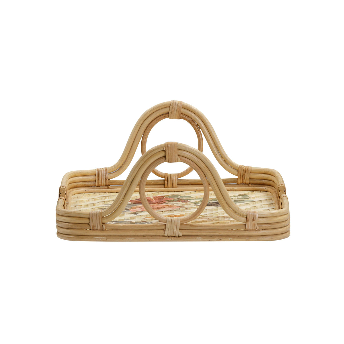 Corey Floral Bamboo Tray