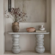 Ceramic Line Art Wide-Bodied Vase