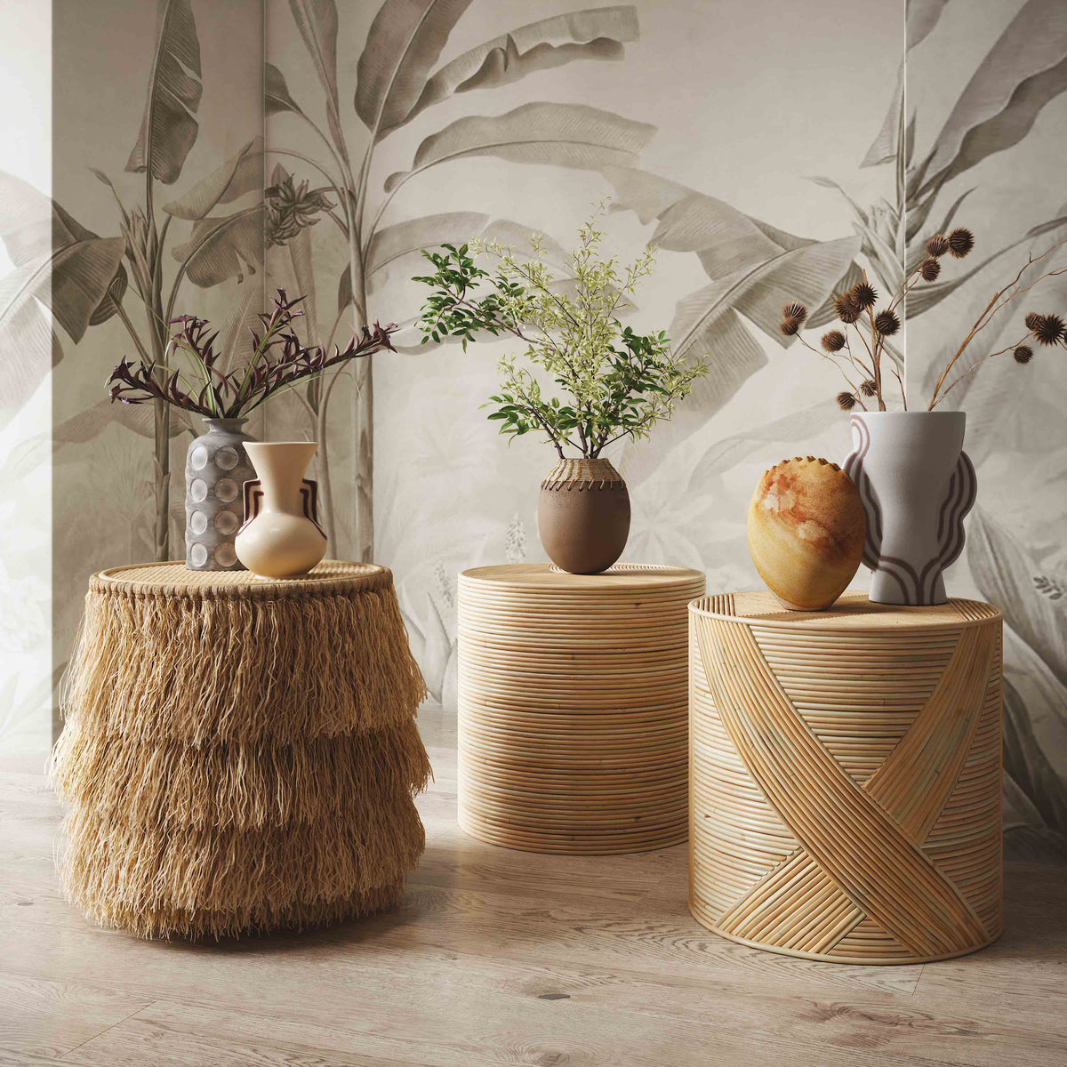 Ceramic Line Art Goblet Vase