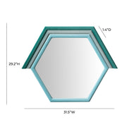Lally 31.5"X24" Velvet Prism Wall Mirror