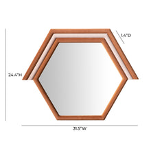 Lally 31.5"X24" Velvet Prism Wall Mirror