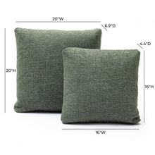Malolo Green Basketweave Square Vegan-Down Throw Pillow Cover (16"-20")