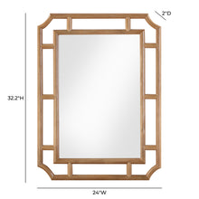 Cienna 24"x32" Natural Rattan Wall Mirror