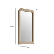 Heidi 43"X78" Upholstered Oversized Floor Mirror
