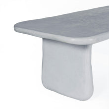 Athen 95" Grey Lightweight Faux Stone Indoor/Outdoor Rectangular Dining Table