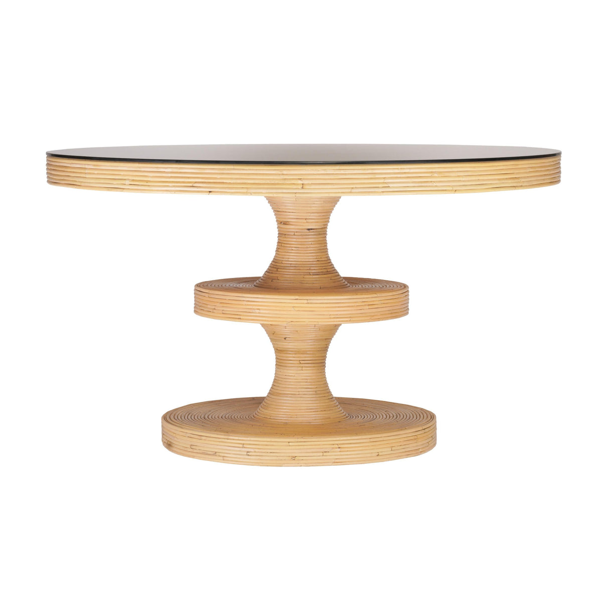 Apollonia 51" Natural Rattan Round Dining Table
