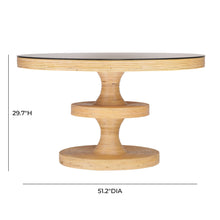 Apollonia 51" Natural Rattan Round Dining Table