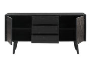 Valentina 59" Black Acacia Buffet