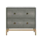 Pesce 25" Faux Shagreen 2-Drawer Nightstand