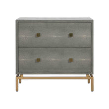 Pesce 25" Faux Shagreen 2-Drawer Nightstand
