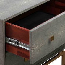 Pesce 25" Faux Shagreen 2-Drawer Nightstand