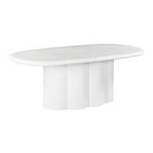 Elika 80" Faux Plaster Indoor / Outdoor Oval Dining Table