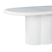 Elika 80" Faux Plaster Indoor / Outdoor Oval Dining Table