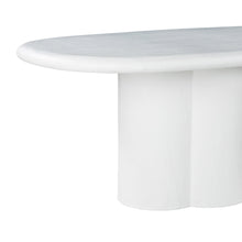 Elika 80" Faux Plaster Indoor / Outdoor Oval Dining Table
