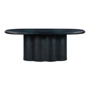 Elika 80" Faux Plaster Indoor / Outdoor Oval Dining Table