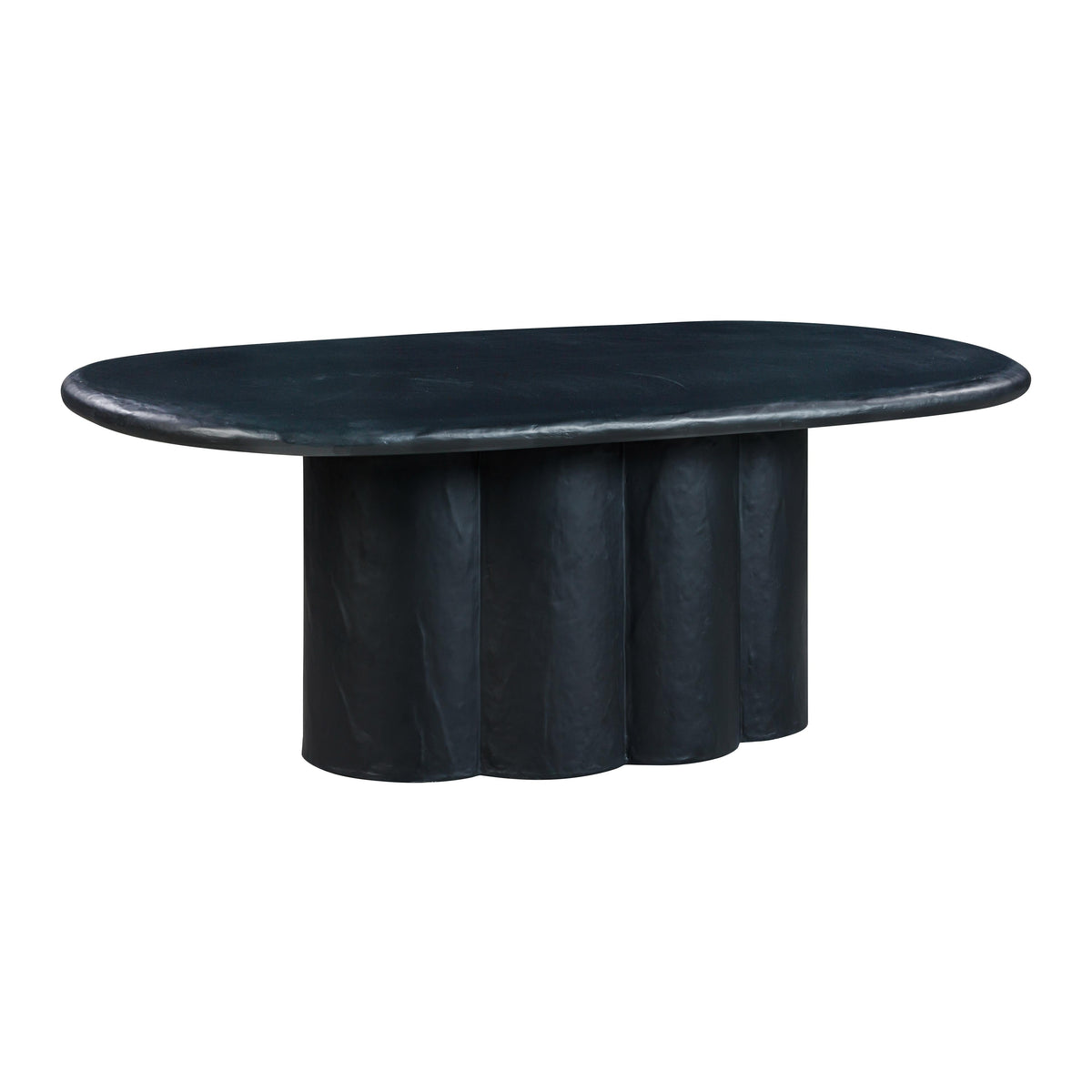 Elika 80" Faux Plaster Indoor / Outdoor Oval Dining Table