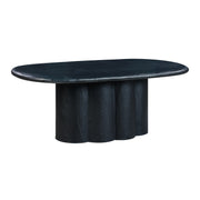 Elika 80" Faux Plaster Indoor / Outdoor Oval Dining Table