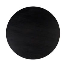 Gevra 54" Black Acacia & Faux Plaster Round Dining Table