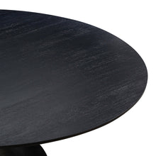 Gevra 54" Black Acacia & Faux Plaster Round Dining Table