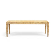 Brandyss 90" Natural Burl Rectangular Dining Table