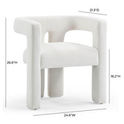 Sloane Bone White Upcycled Performance Fabric Accent Chair