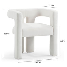 Sloane Bone White Upcycled Performance Fabric Accent Chair