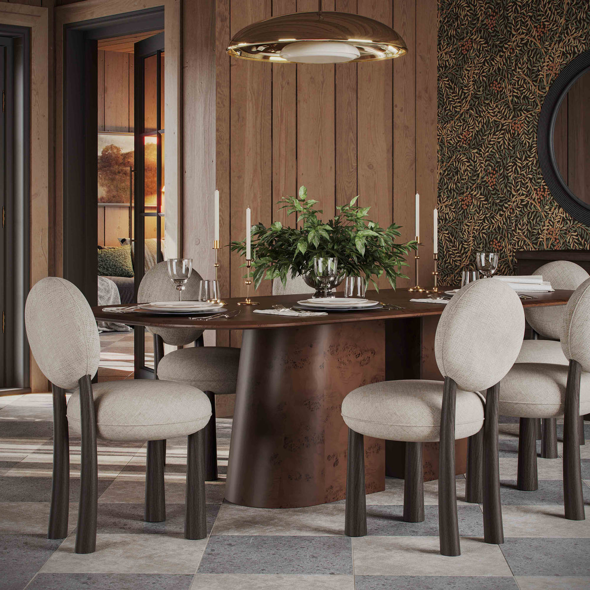 Sulley Cream Performance Chenille Dining Chair