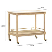 Slosh 37" Natural Ash Bar Cart