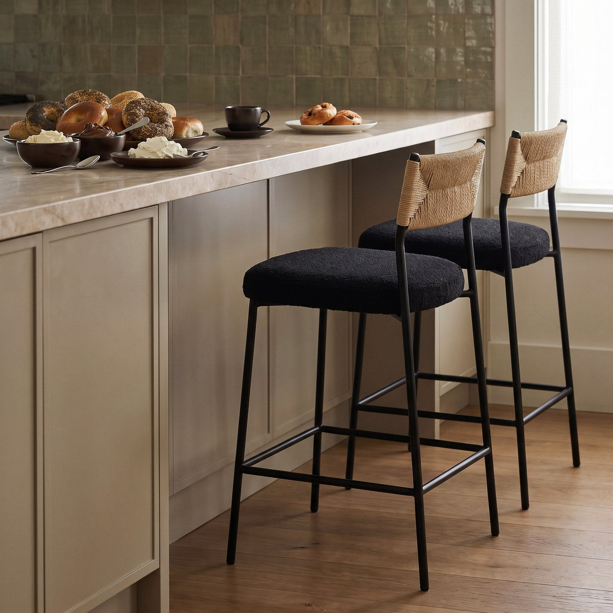 Celine Boucle Bar And Counter Stool