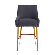 Beatrix Pleated Performance Velvet Stool