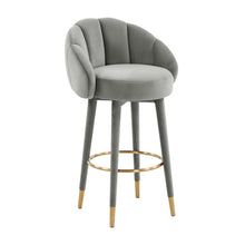 Myla Performance Velvet Swivel Stool