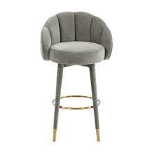 Myla Performance Velvet Swivel Stool